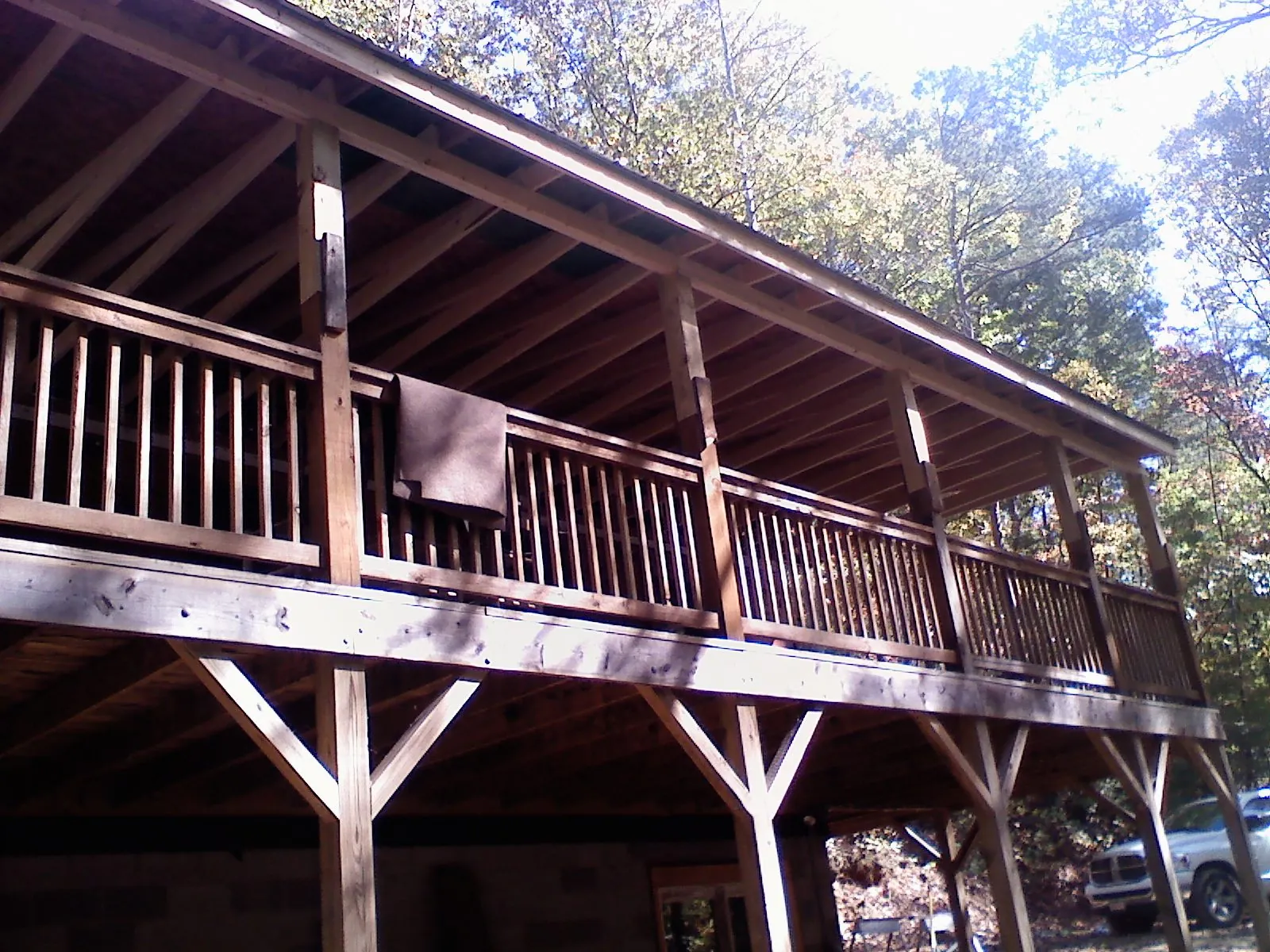Timber framing under a new elevated porch and deck — Roof Leak Repair in South Bloomingville by Roofing Brothers